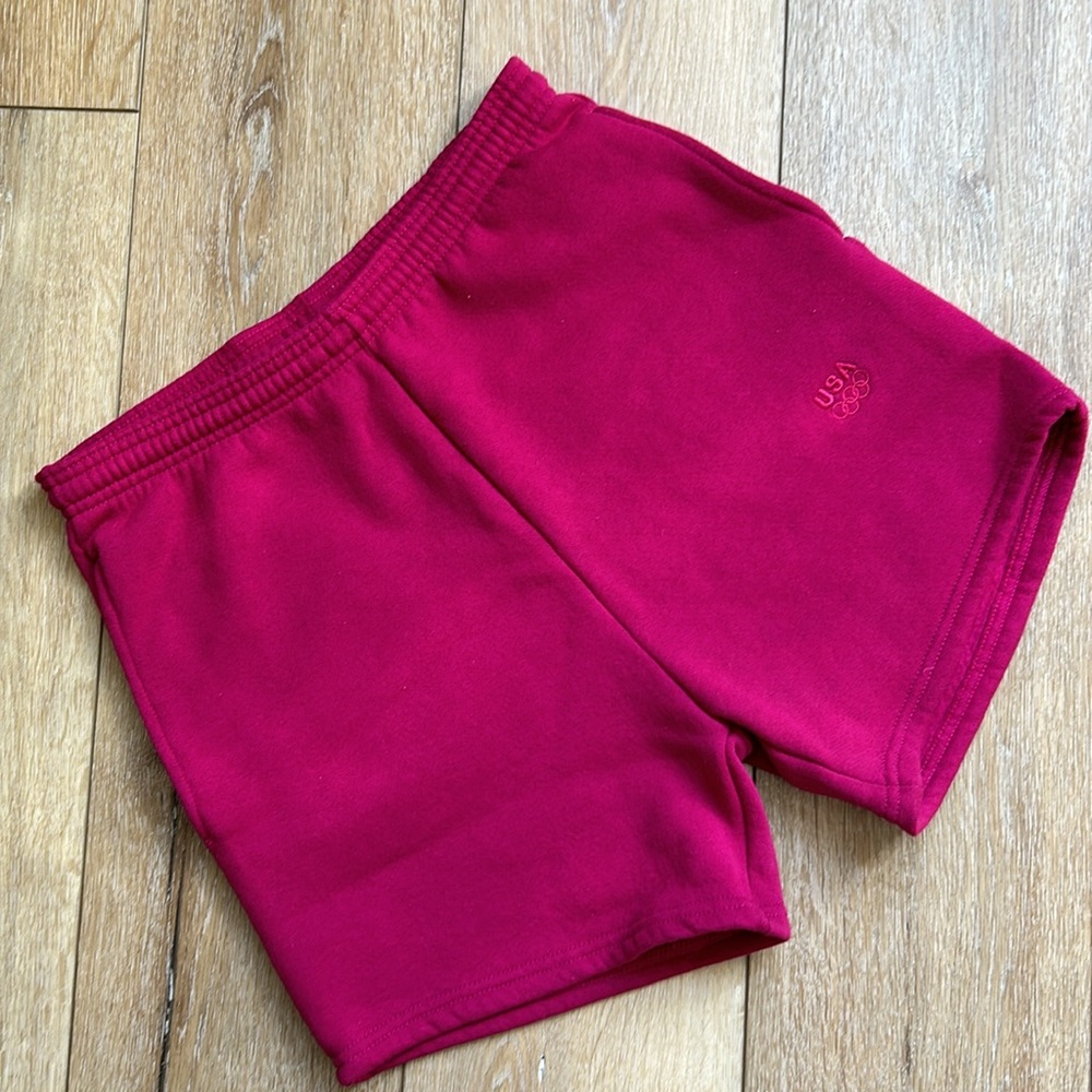 Vintage JC Penney USA Olympics Team Fuchsia Cotton Gym Shorts Womens Siz… - Picture 2 of 8